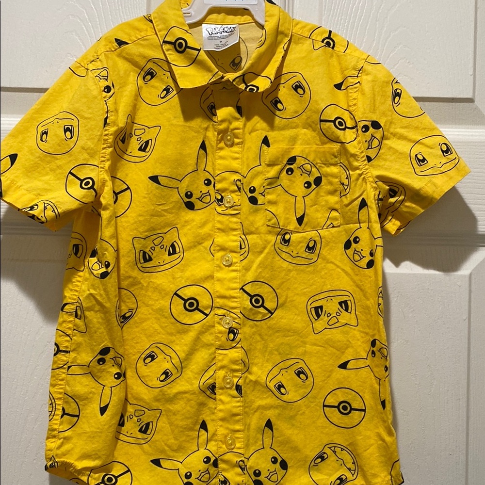 Yellow Pikachu Kids Shirt